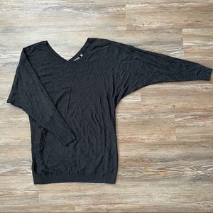 Vince Scoop Neck V-Neck Back Sweater